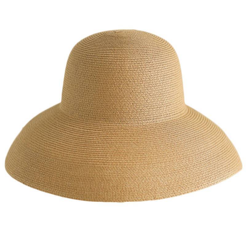 Summer Straw Hat Classical Hepburn Handmade Women Wide Brim Beach Sun Hats