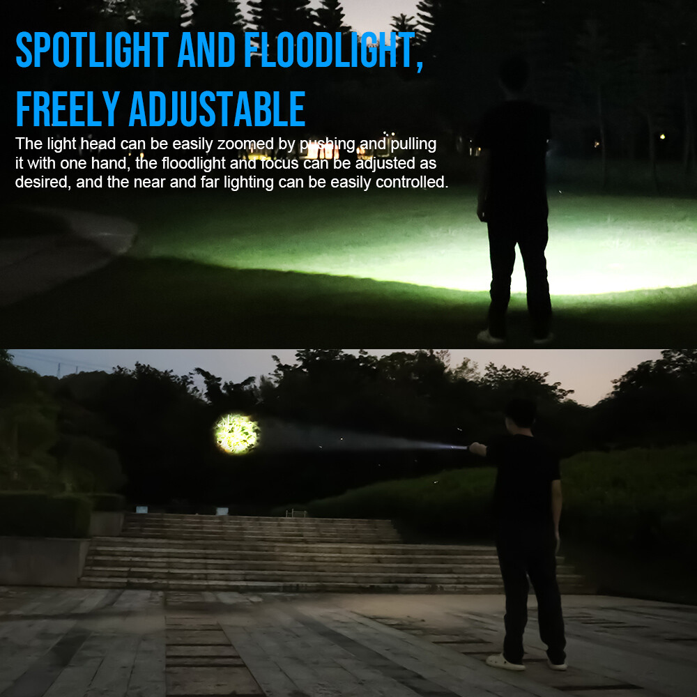 Trustfire 550M Zoomable Extendable Rechargeable EDC Flashlight Magnetic Portable
