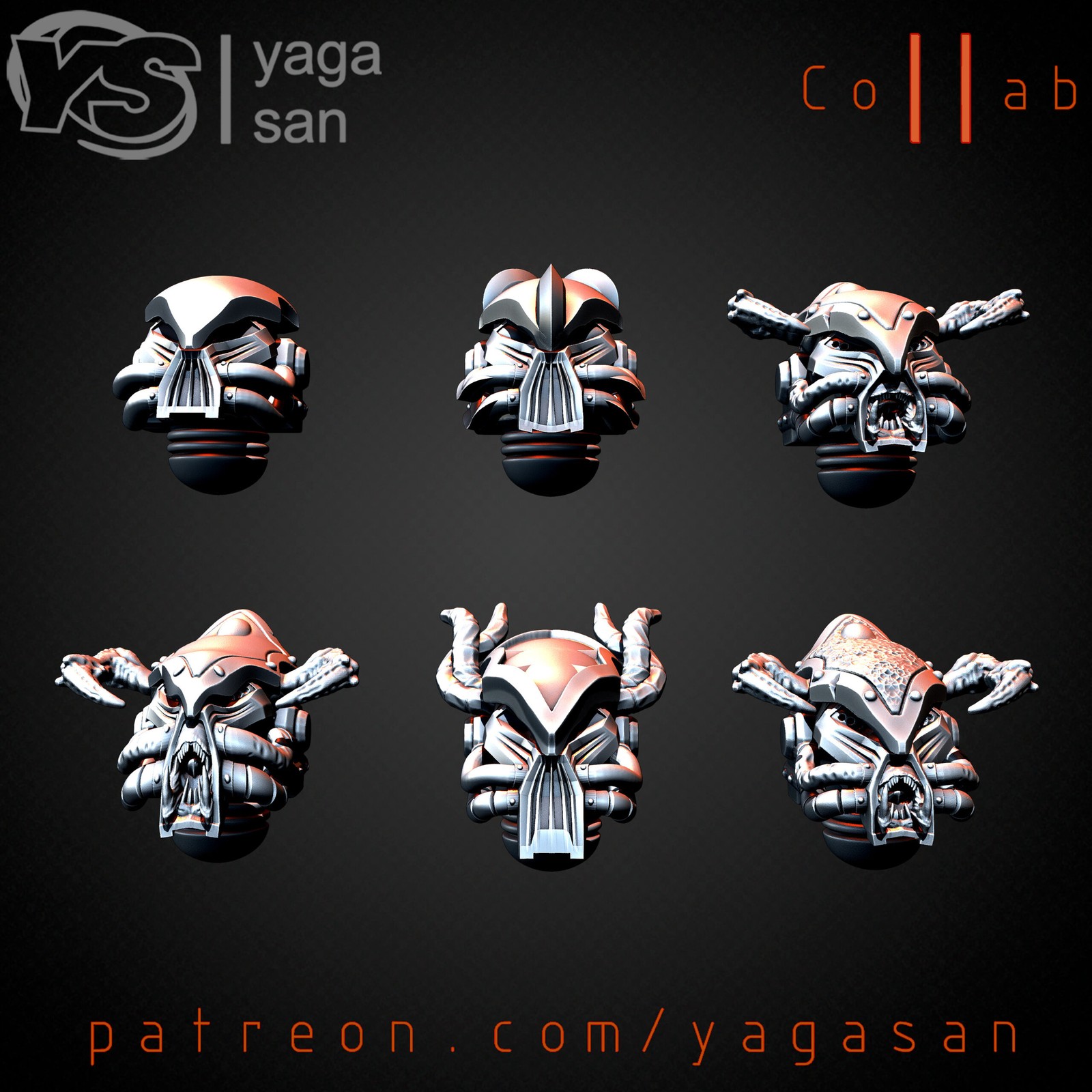 DARK CHAOS RAPTORS HEADS