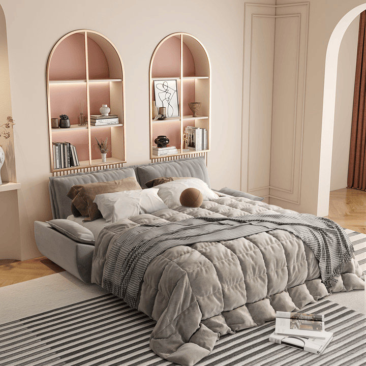 73.2" Queen Pull Out Sofa Bed,3-in-1 Convertible Sleeper Sofa,Multi-Functio