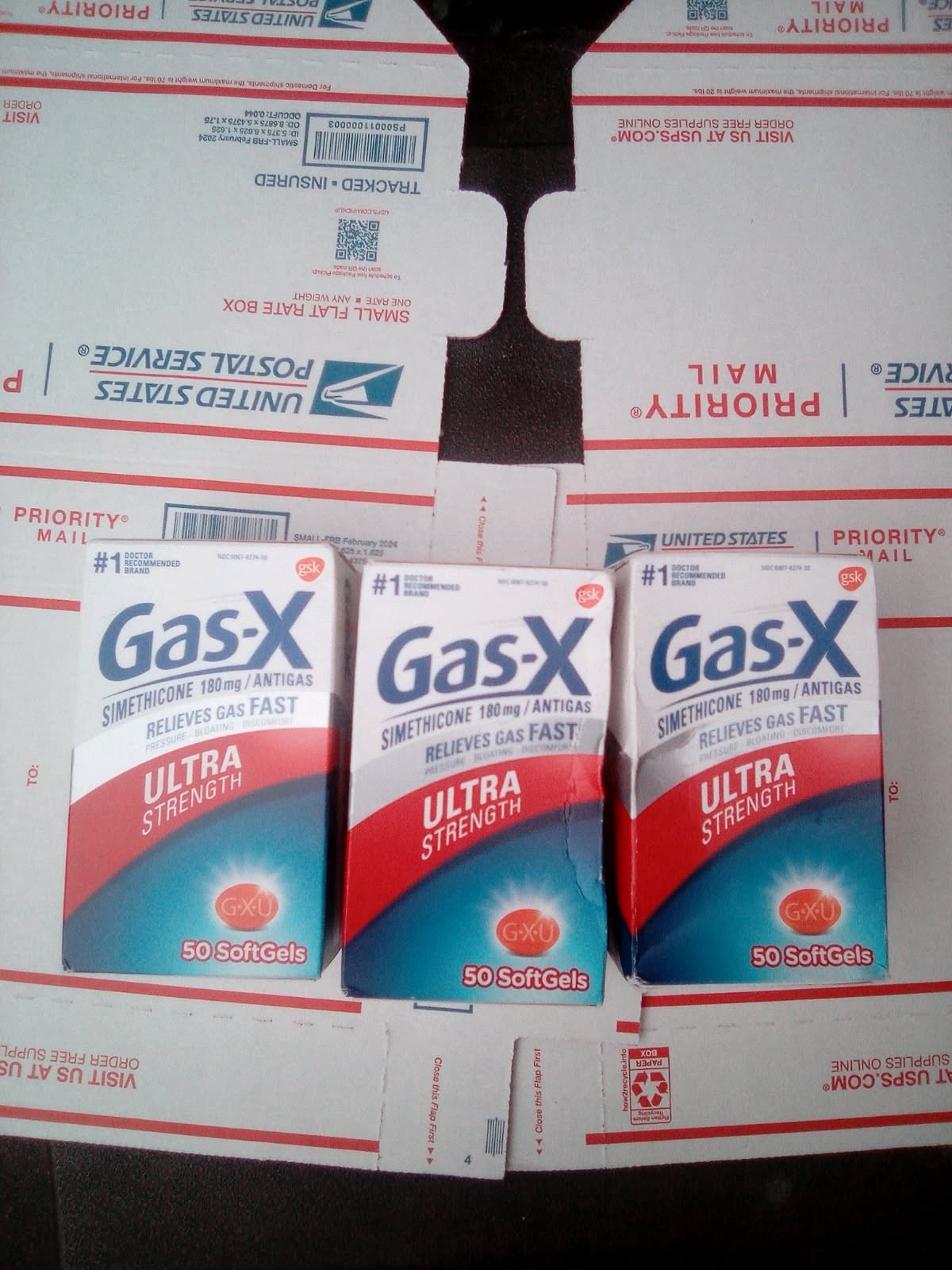 3x Gas-X Ultra Strength Simethicone 180 mg Gas Relief Flatulence 50 Softgels ea