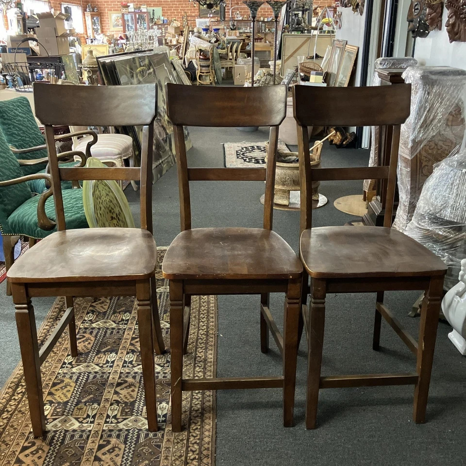 Vintage Set Of 3 DRM Counter Table Chairs