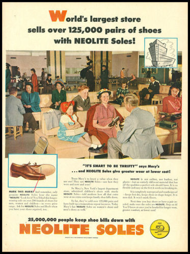 1946 vintage ad for Neolite Shoe Soles