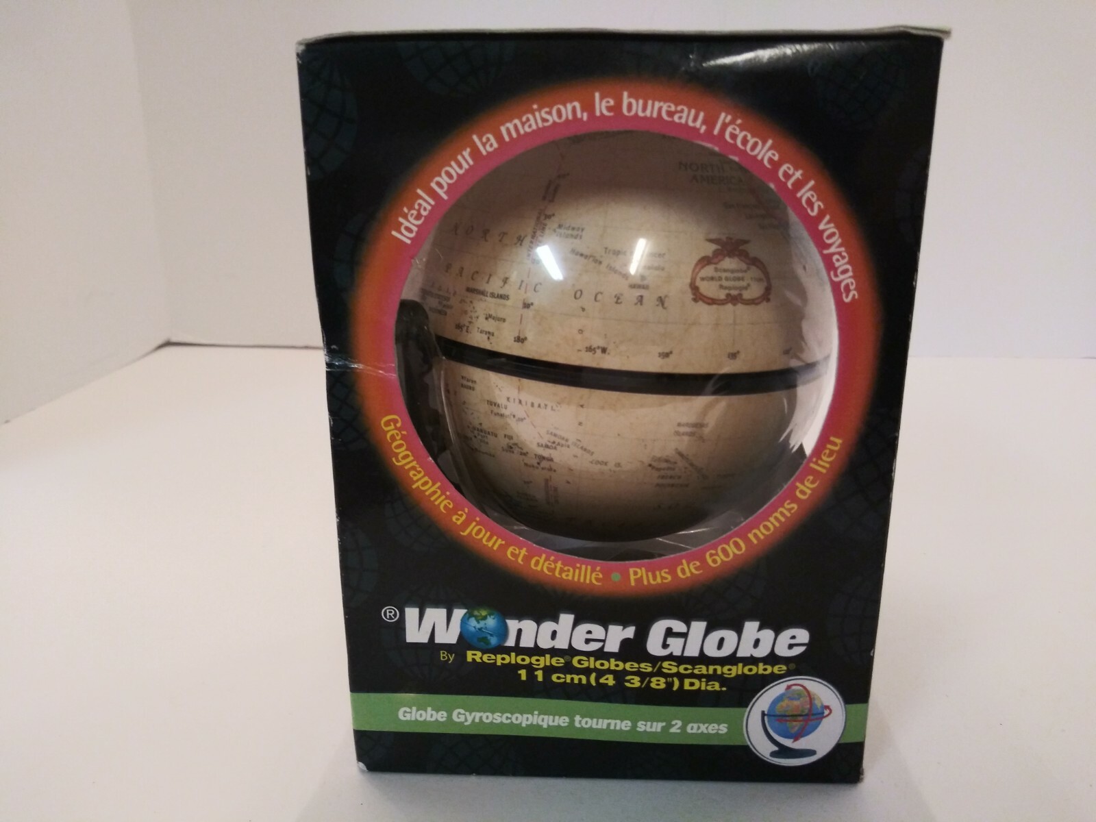 Replogle Wonder World Globe 4 3/8" - Rotates - New in Box
