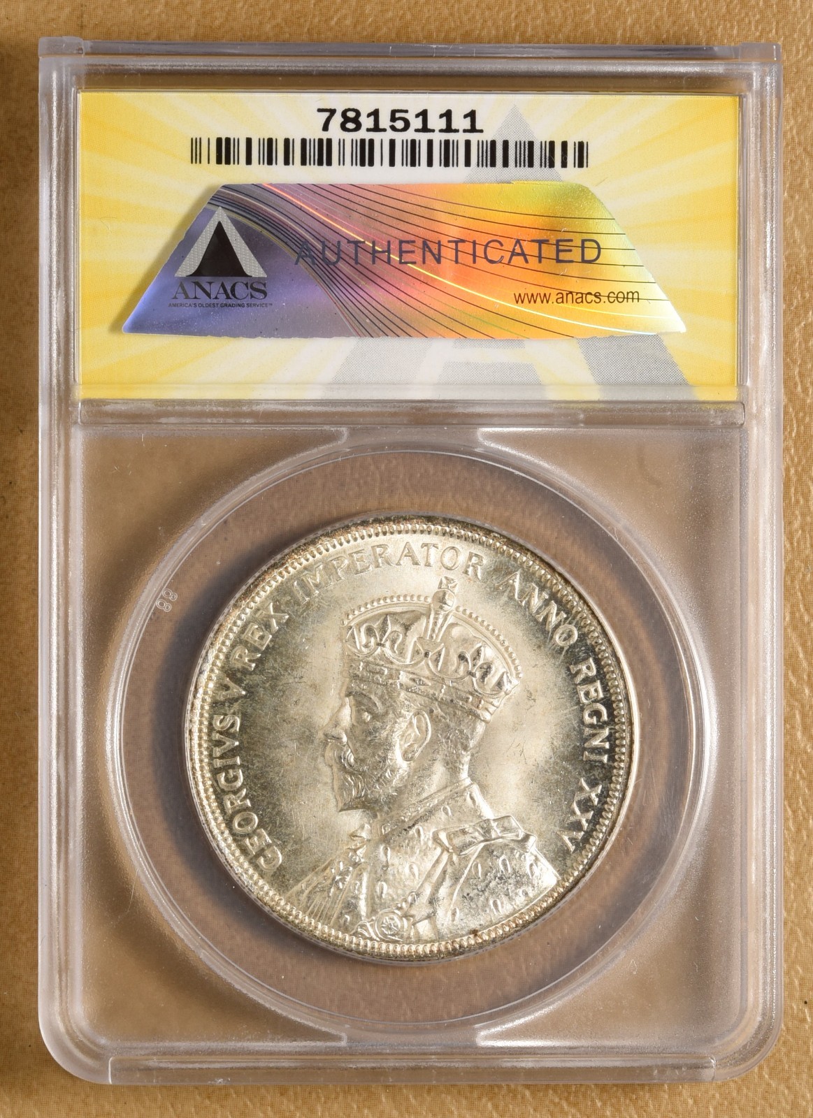 1935 Canada Silver Dollar ANACS MS64