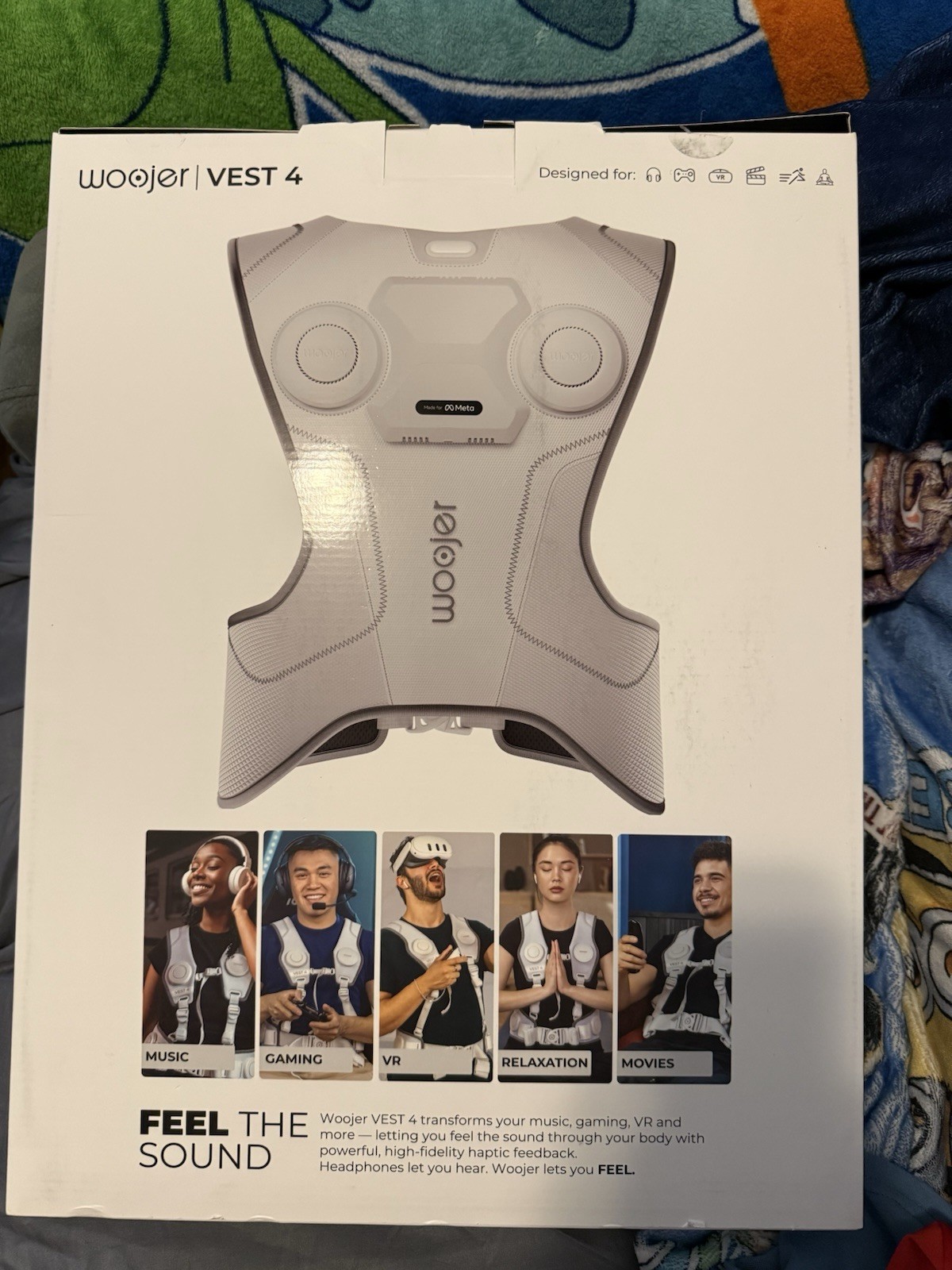 Woojer HD Haptic Vest 4 White By Meta