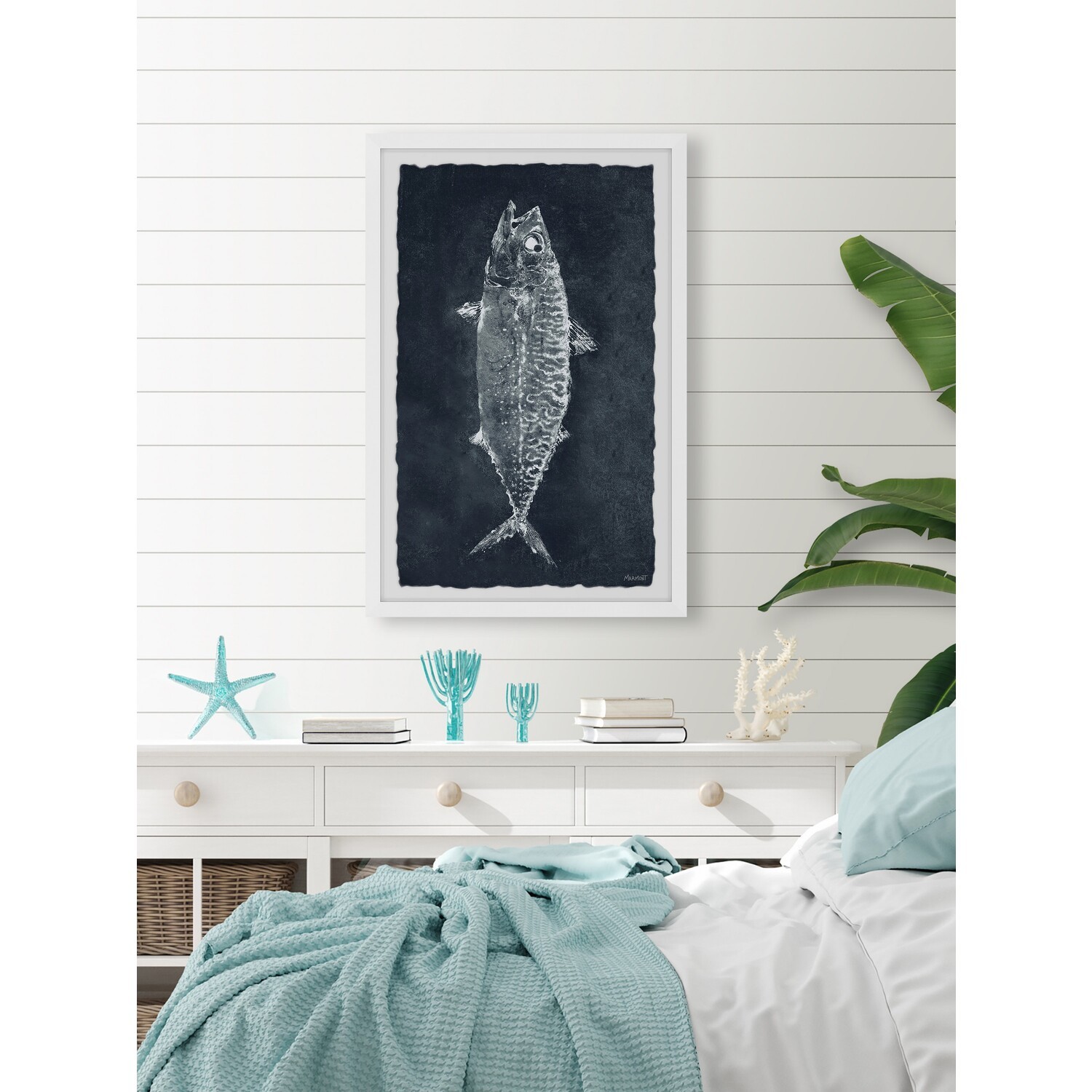 Marmont Hill Fish in Black Framed Painting Print