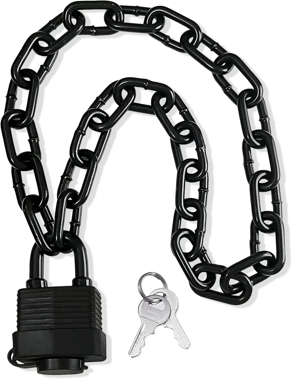 Heavy Duty Weather-Resistant Padlock with Chain, Anti-Theft Advanced Hardened Se