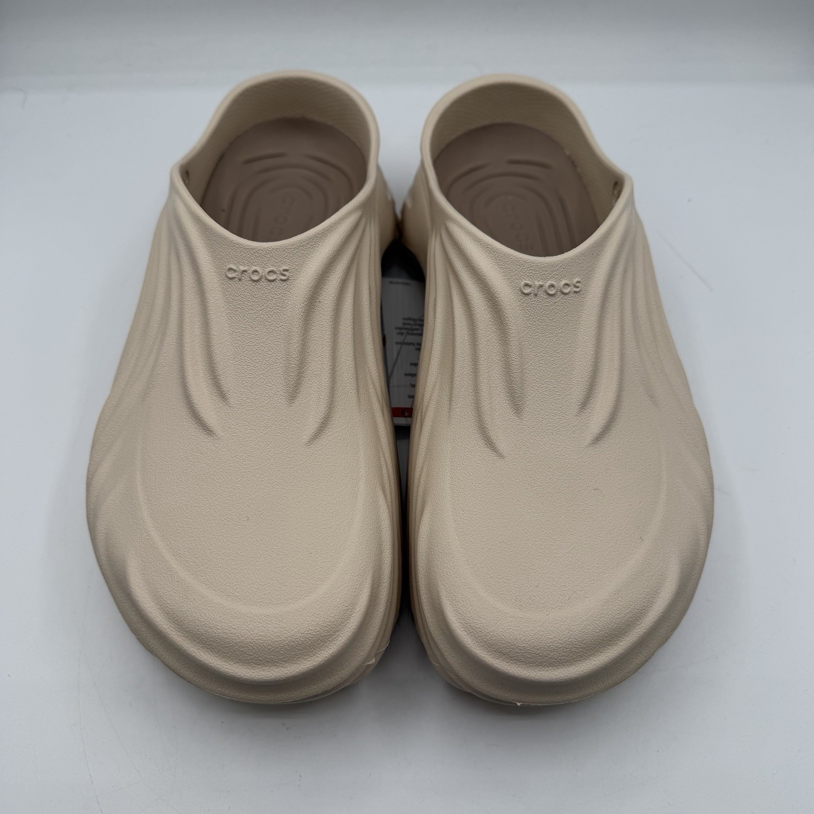 Crocs Echo Wave Clogs Mens 9 Womens 11 Almond Tint Beige Brown Slip On Shoes
