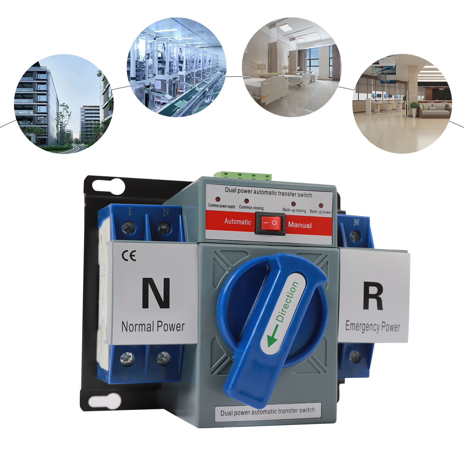 110V 2P 63A Dual Power Automatic Transfer Switches Self Cast Conversion Switch