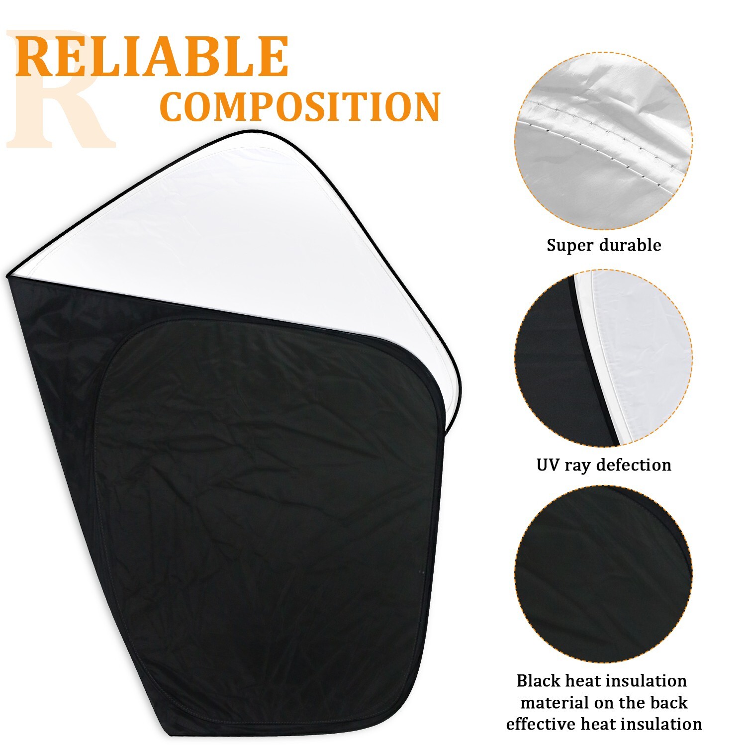 For Jeep Foldable Car Windshield Sun Shade Shield Visor Foldable UV Heat Block