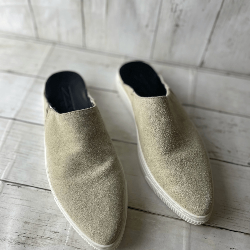 ZCD Montreal Suede Leather Mesh Accent Mules Size 7