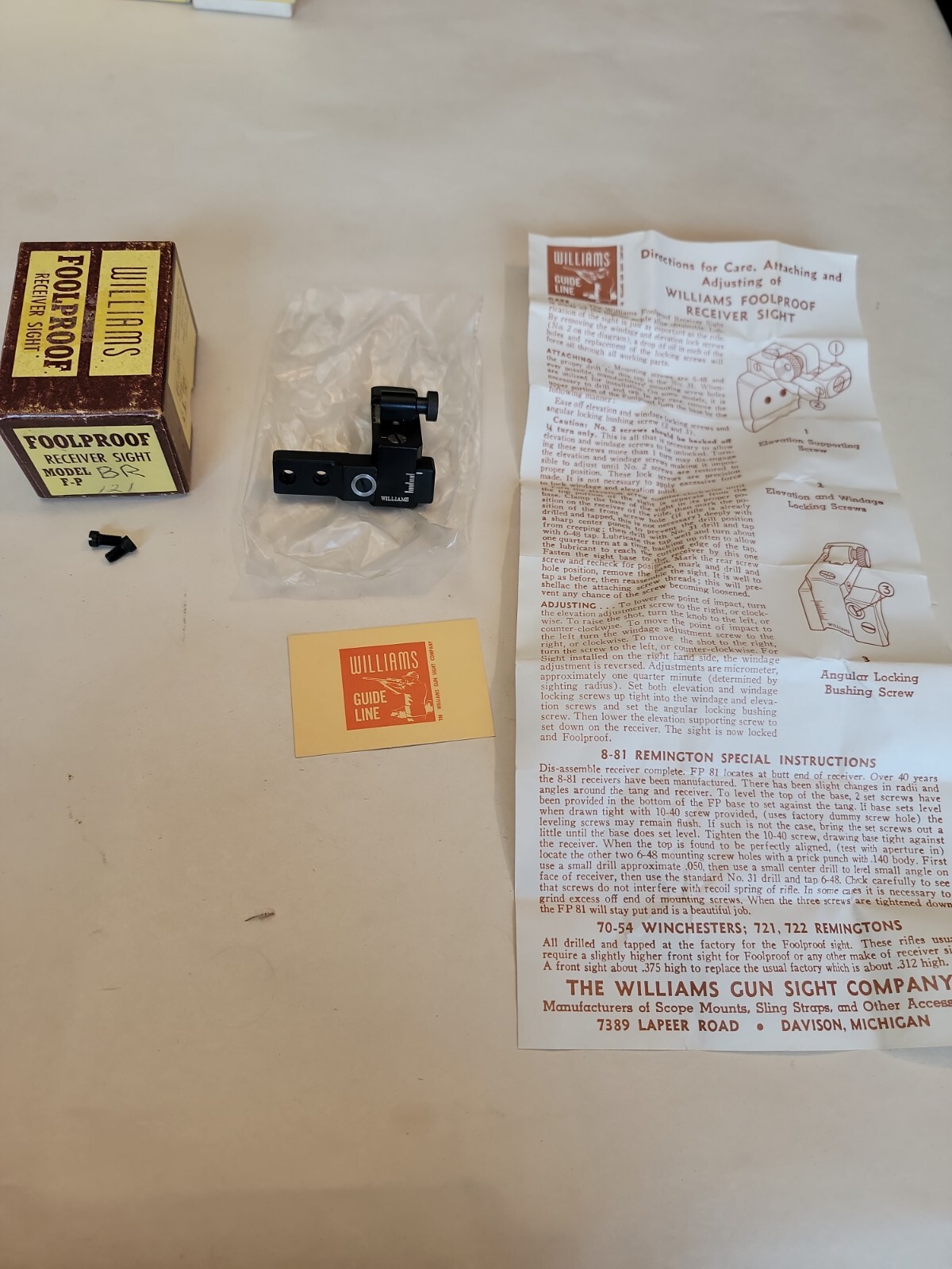 Williams FP  receiver sight model BR for Browning .22 autos