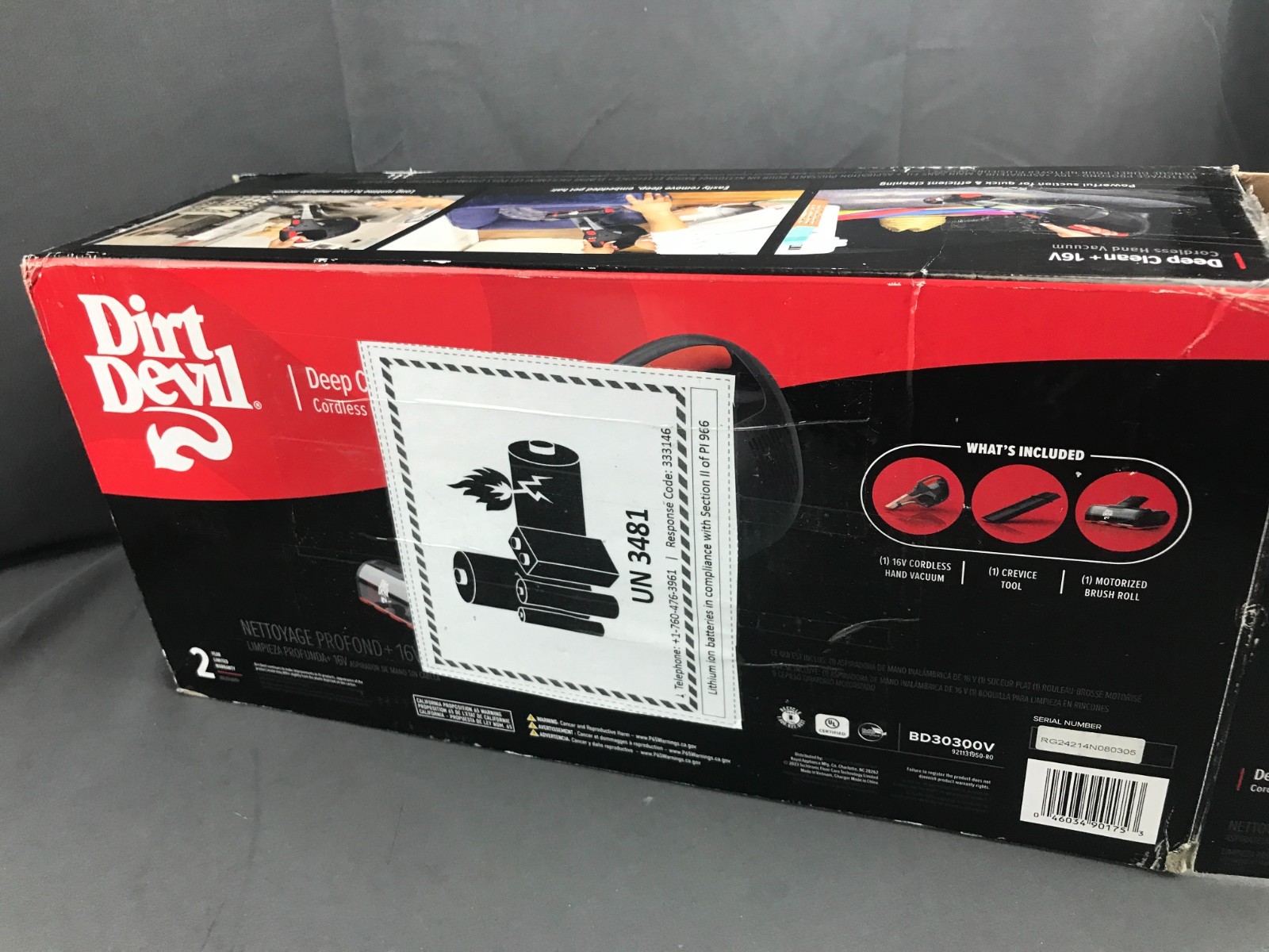 Dirt Devil 16V Cordless Handheld Vacuum w/Motorized Pet Tool BD30300V