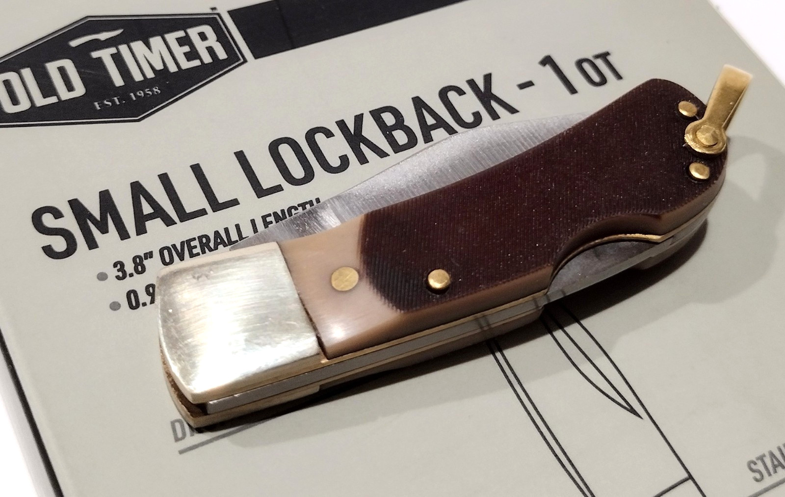 Schrade Old Timer Mini Drop Point Blade Lockback Folding Pocket Knife New 1OT