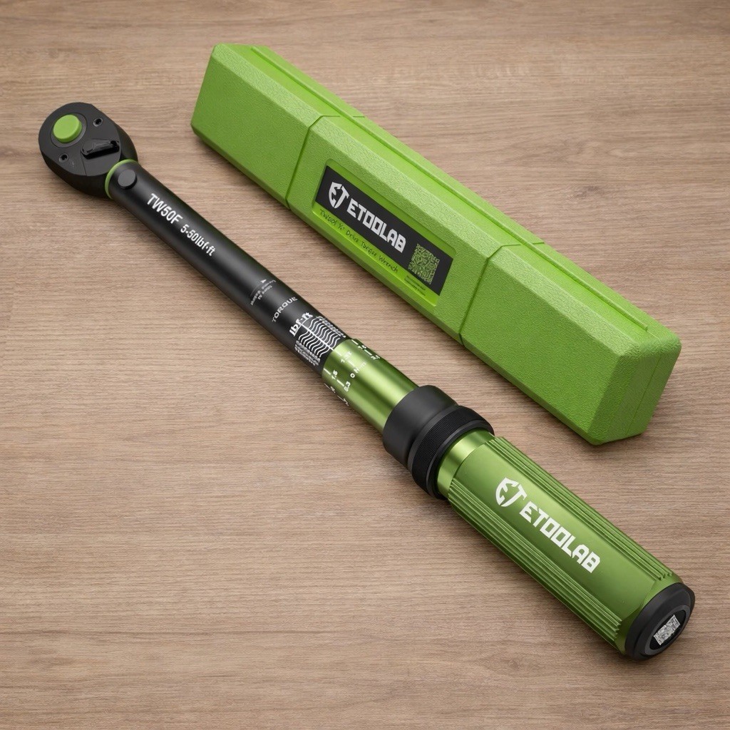 3/8-Inch Drive Click Torque Wrench - 5-50Ft-Lb/5-69.4Nm, Dual-Direction Adjustab