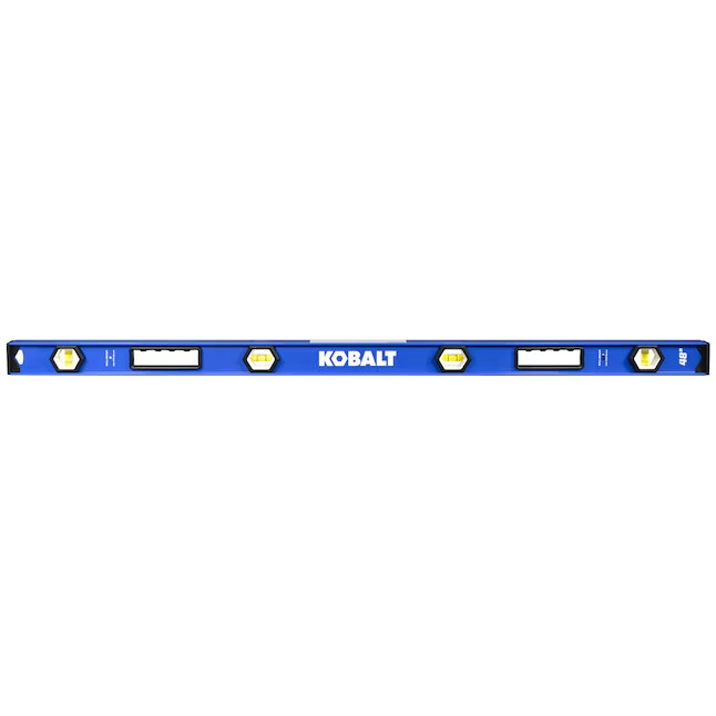 Kobalt 48-In Aluminum I-Beam Level 4 Vial Heavy-Duty Precision Measuring Tool
