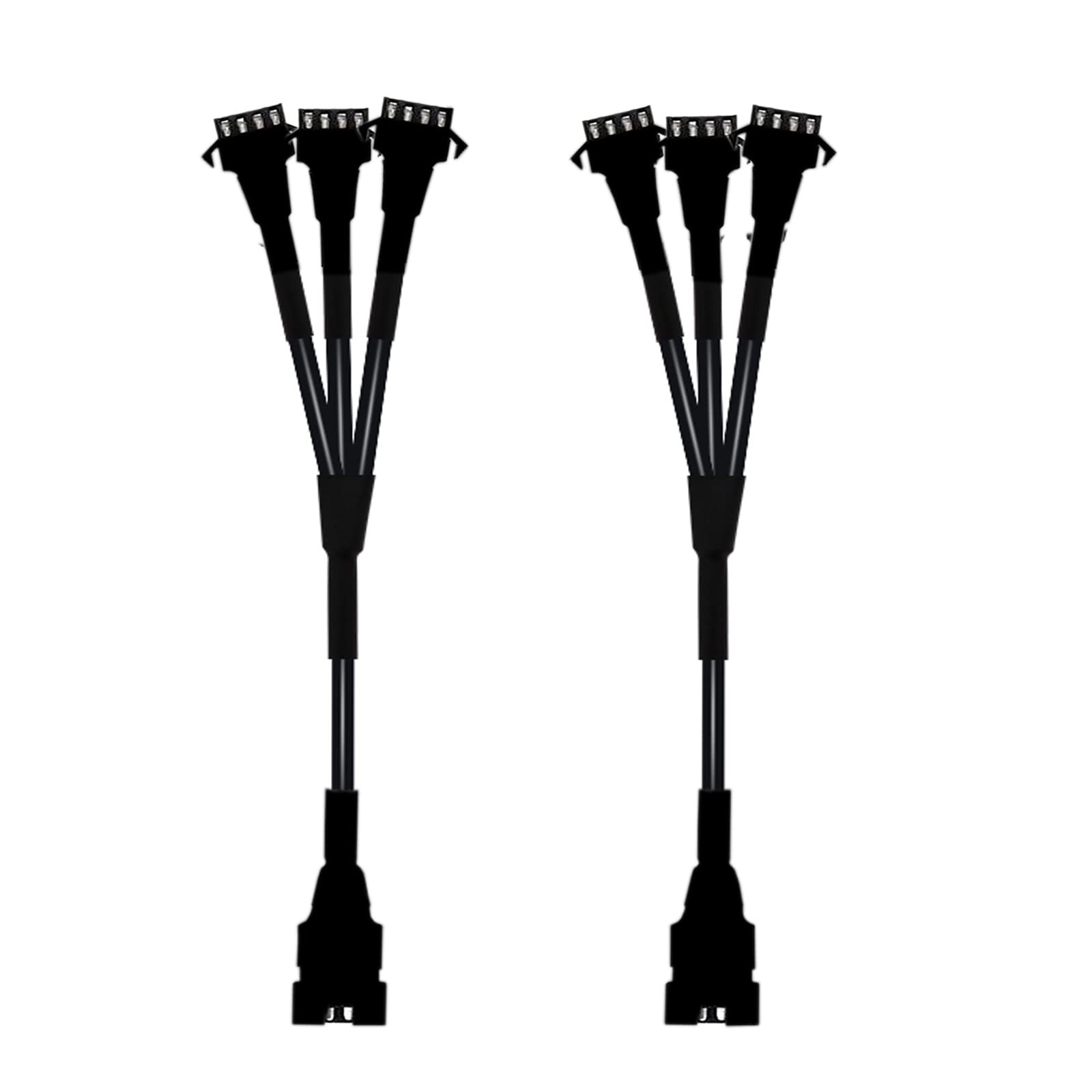 JXOFROAD 2Pcs Motorcycle Extension Cable Wire,1-3 Way Splitter 1-3way, Black