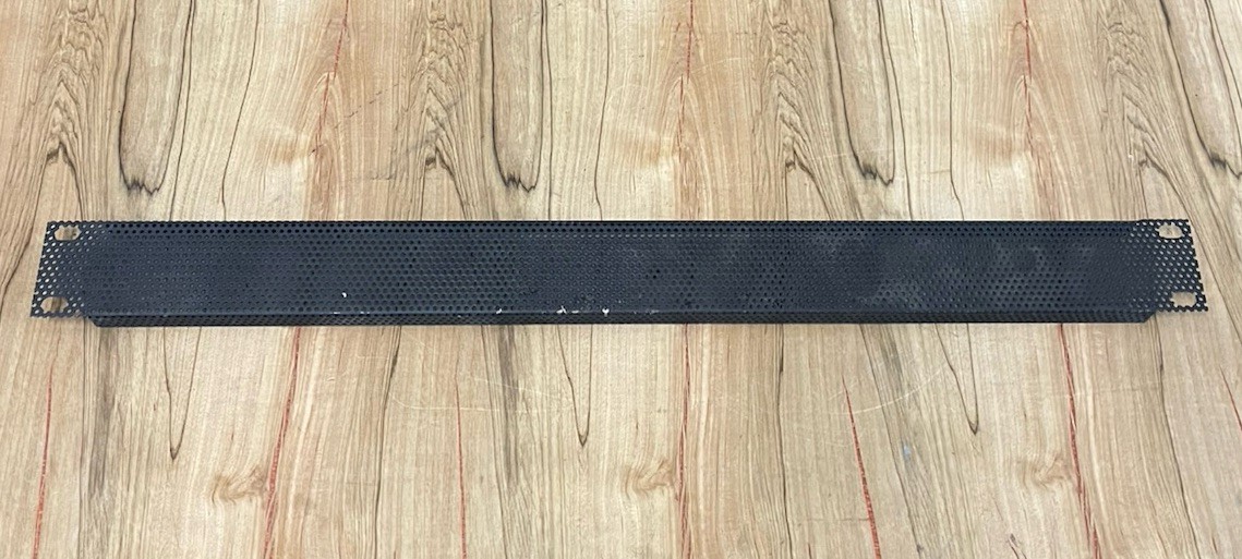 1U Black Perforated Vented 19” Rack Flanged Panel