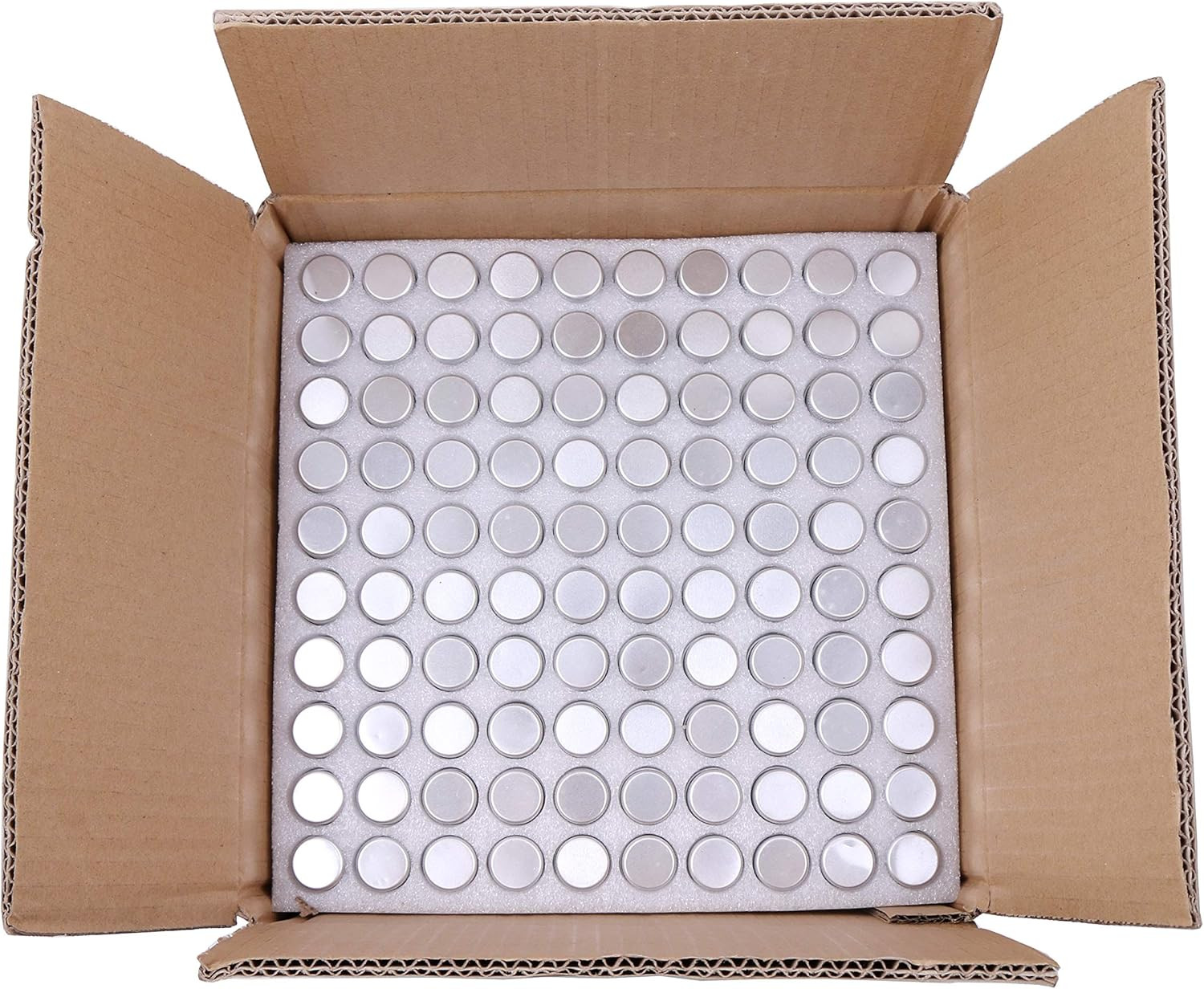 100 Tiny Glass Bottles Clear Small Vials 15 Milliliter Empty Mini Jars with Alum