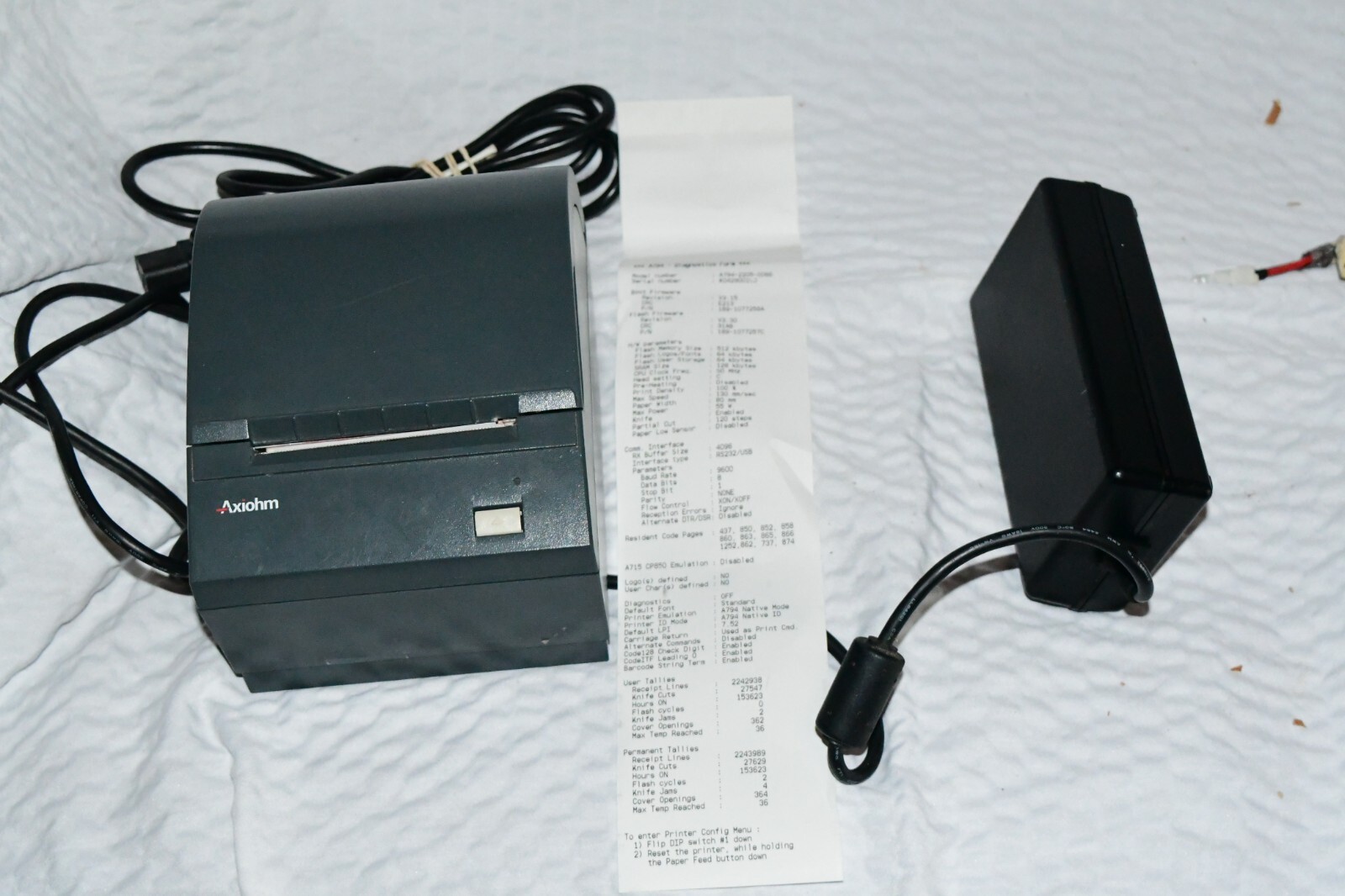 Axiohm A794-2205 Black Thermal Receipt POS Printer Tested rare w3a3