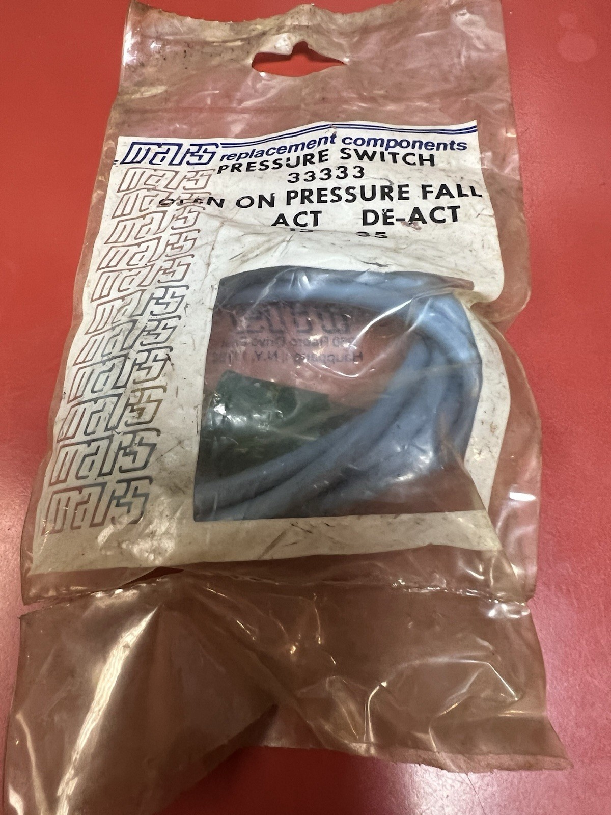 MARS Pressure Switch 33333 Open On Pressure Fall Act De-Act 15 35