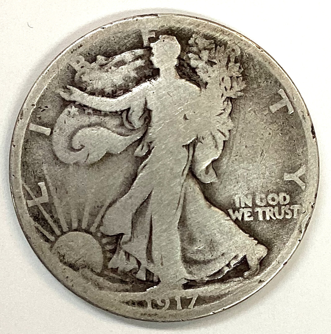 1917-S Walking Liberty Half Dollar - Rev. MM