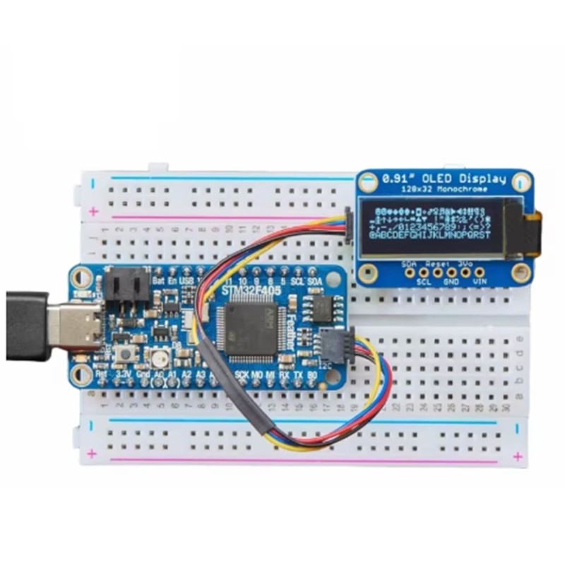 Energy Efficient 0.91Inch Monochrome Screen Module 128x32 Resolution