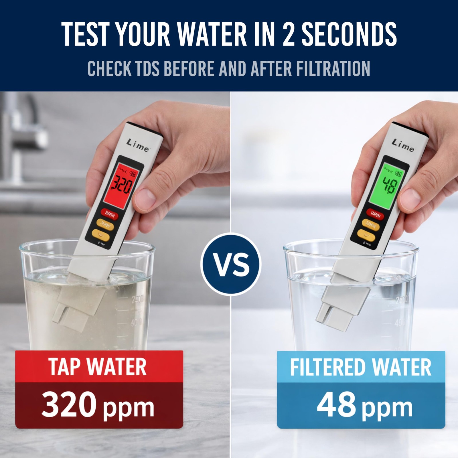 Water Tester for Drinking - TDS Meter PROFESSIONAL