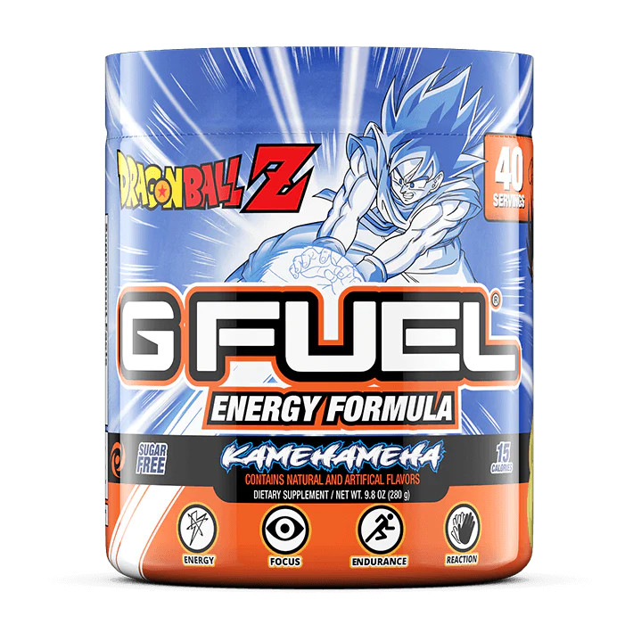 G Fuel Dragon Ball Z Kamehameha Strawberry Lychee Tub Energy Formula 40 Servings