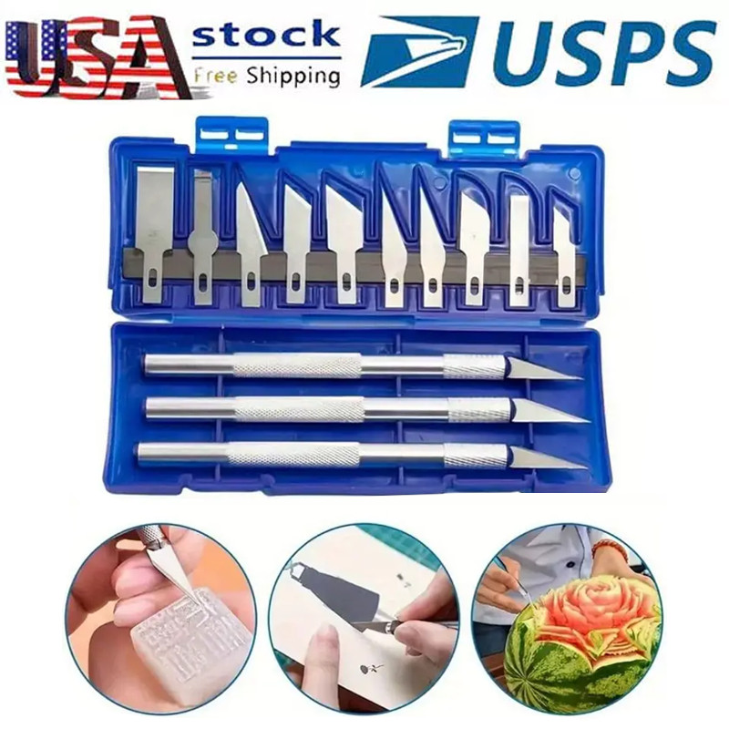 13Pcs Aluminum Alloy Carving Knife Precision Tools for Paper Cut Handmade Crafts