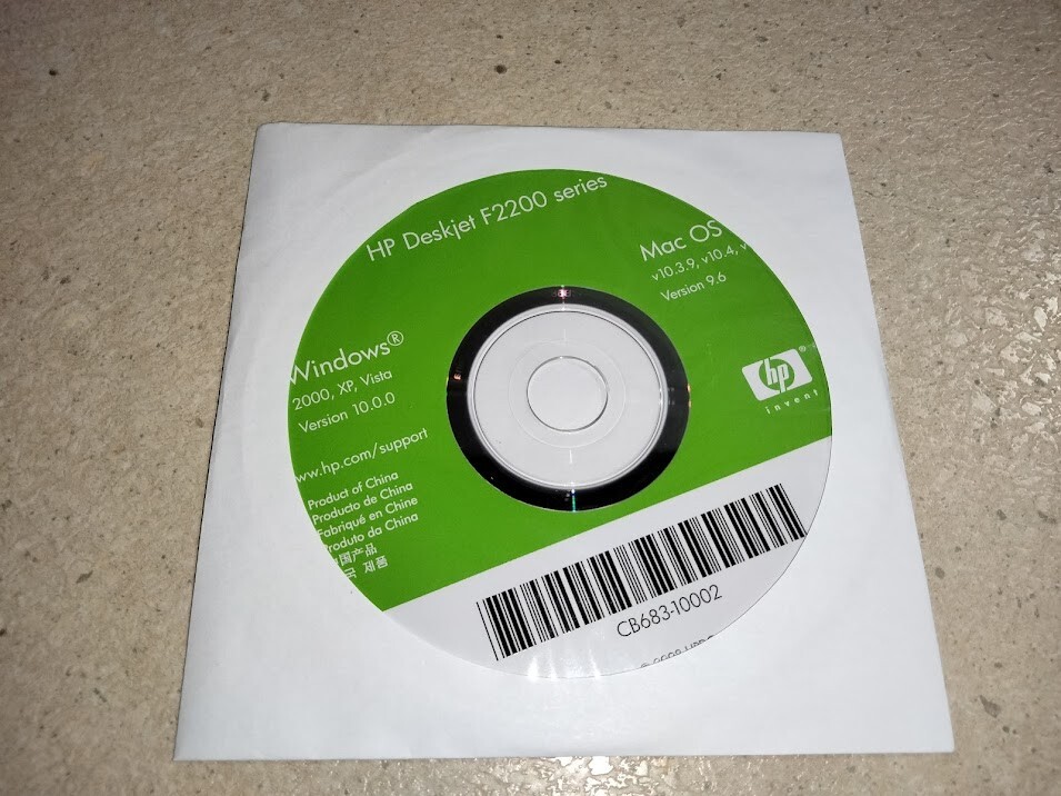 HP Deskjet F200 series Windows Mac OS X Software Drivers CD