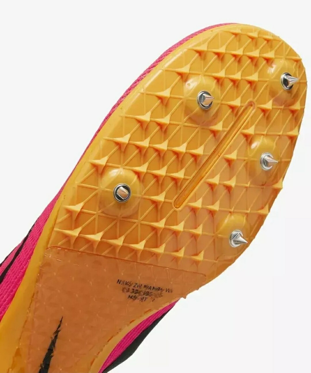 Size 12 Nike Men’s Zoom Mamba 6 Track & Field Distance Spikes Pink DR2733-600