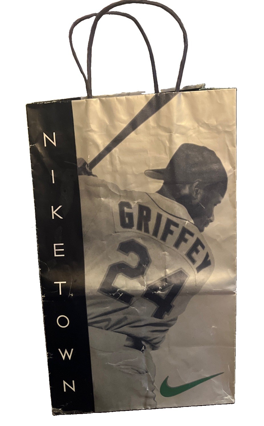 VINTAGE 1990s Nike Niketown Shopping Bag Griffey fair condition