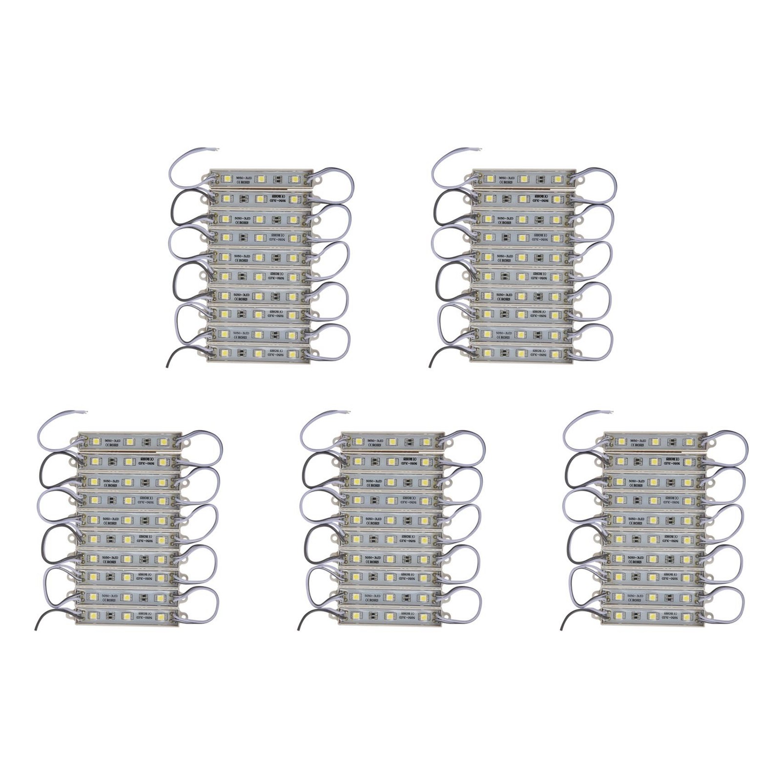 50 Pcs 5050 SMD 3 LED Strip String Light Des LED Waterproof DC 3987