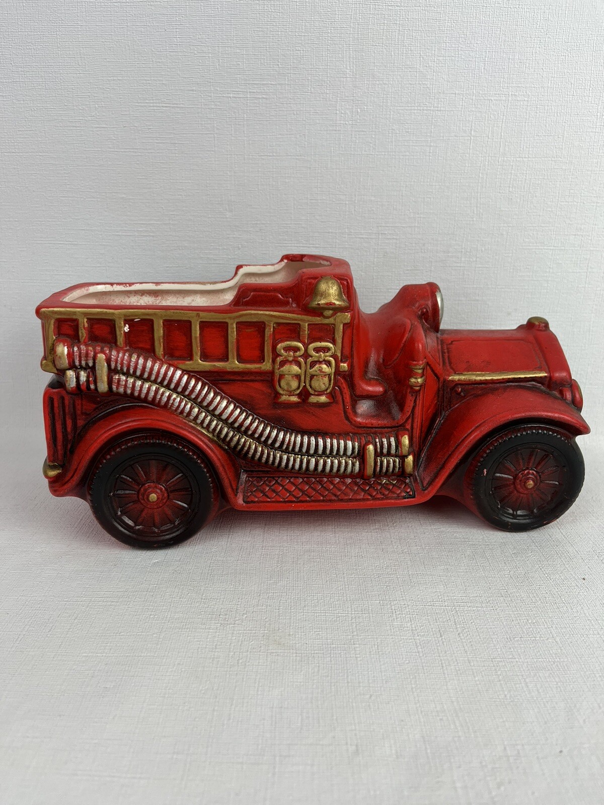 Vintage Napcoware Japan Firetruck Planter
