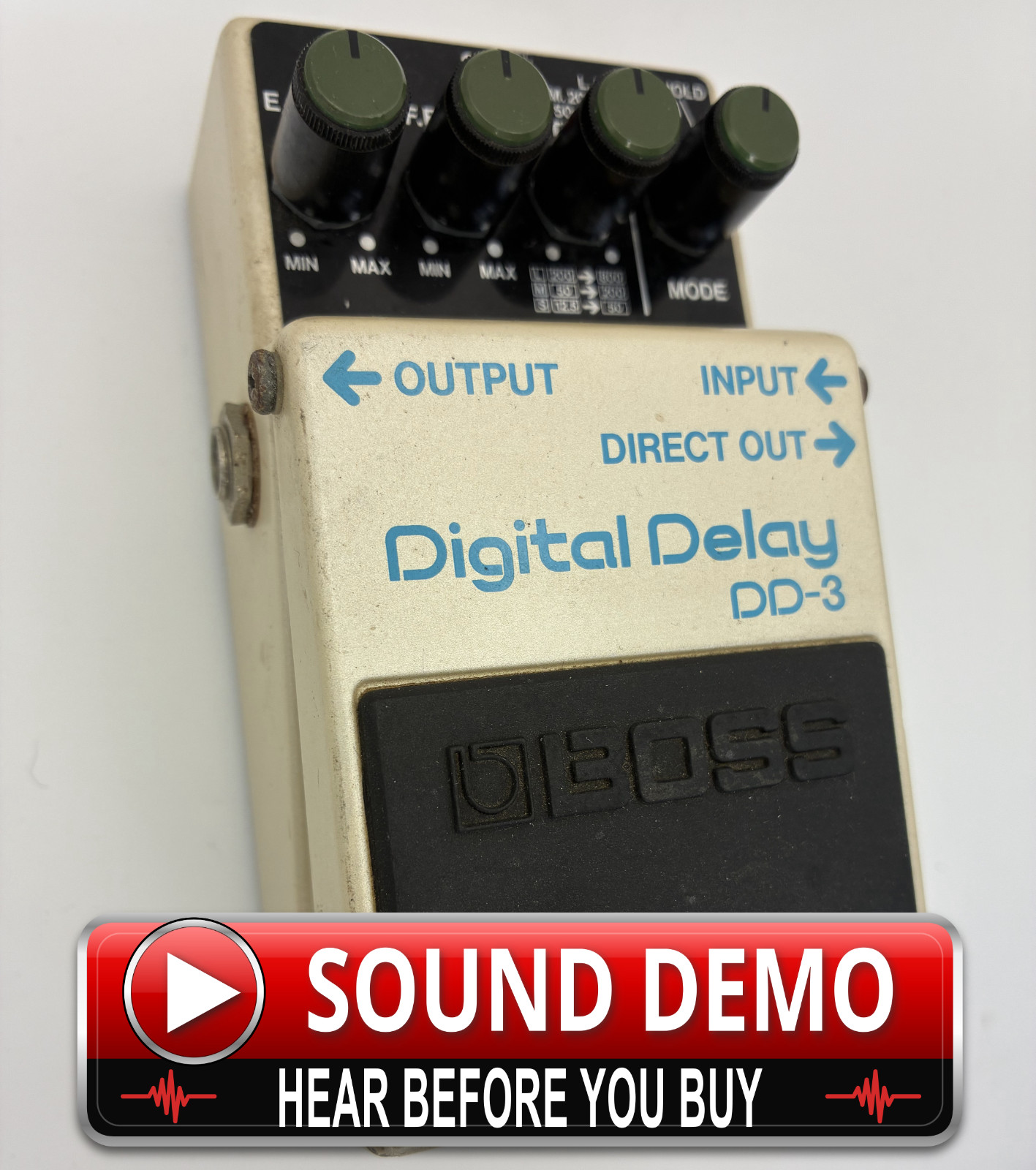 BOSS DD-3 Digital Delay MIJ Guitar Effect Pedal Tested w/ Demo From Japan