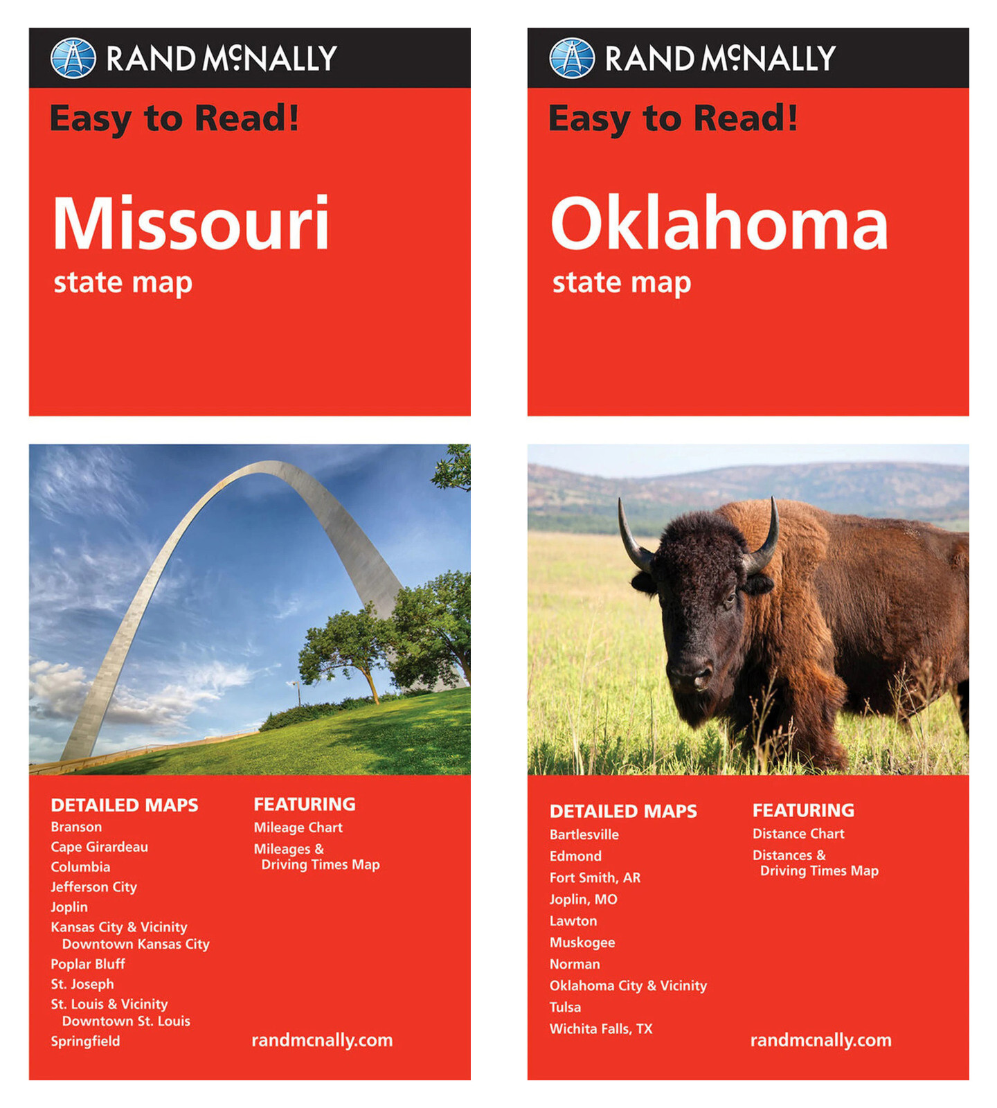 Rand McNally State Maps: Missouri and Oklahoma (2 Maps)