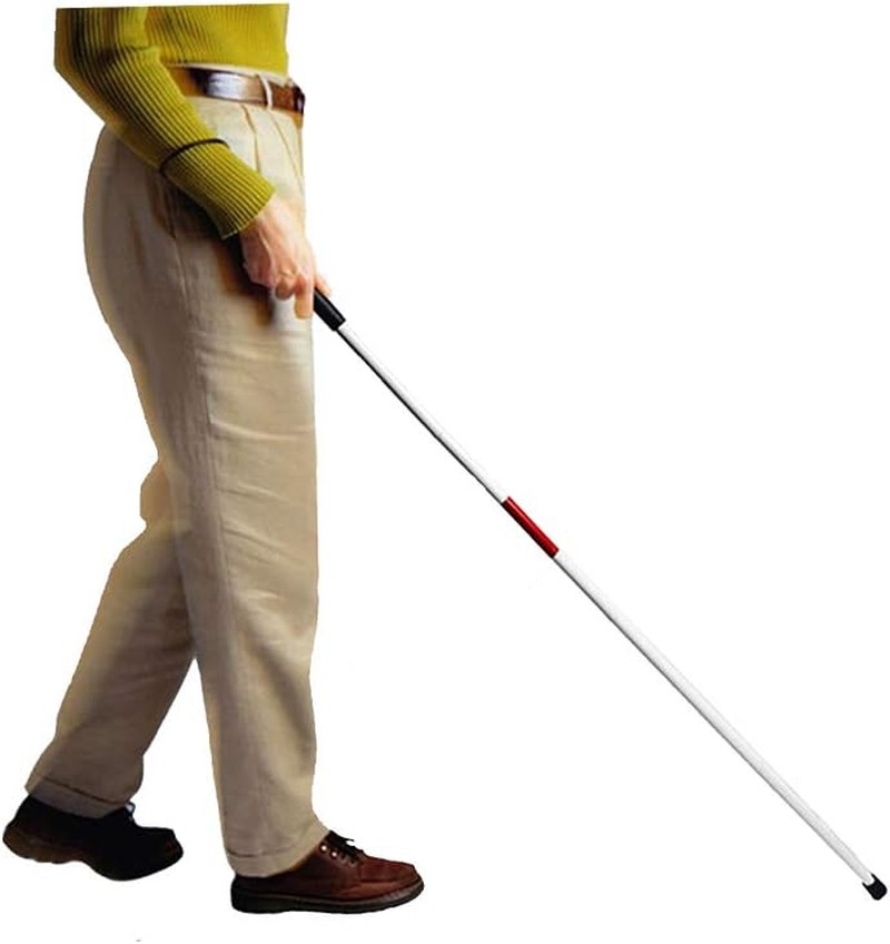 Folding Cane Blind Stick Walking White for 49 Inch (Pack of 1),