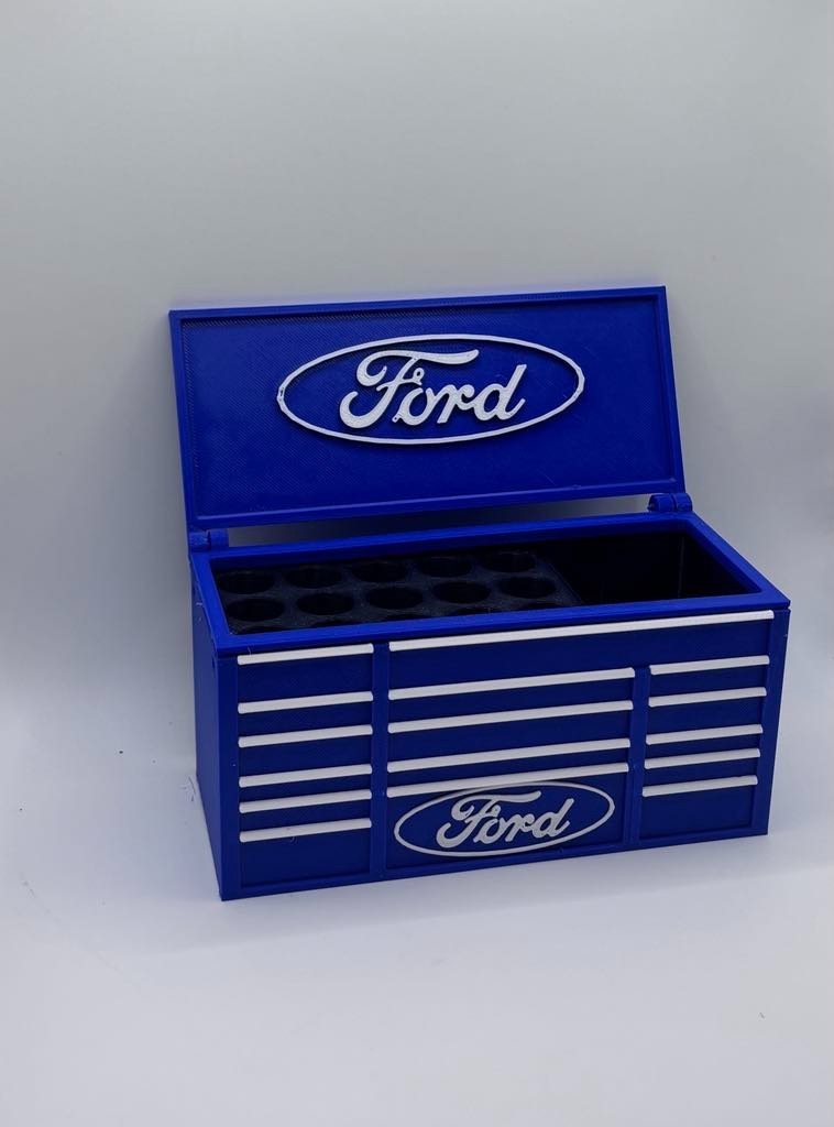 Ford Desk Organizer – Mini Toolbox Pen Holder | Office & Workshop Gift