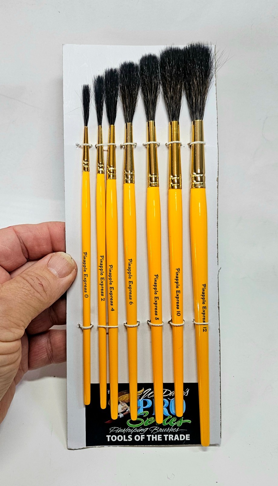 VON DAGO'S Pro-Series 7 Brush SET "PinApple Express" Lettering Quills