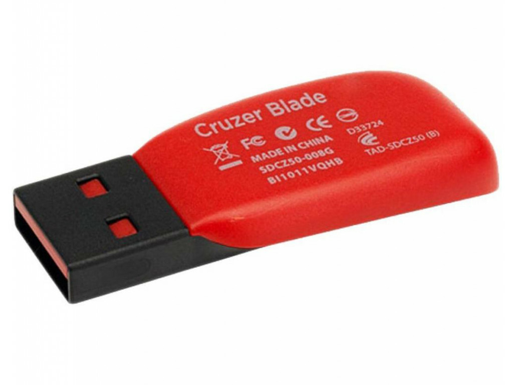 SanDisk 128GB USB 2.0 Flash Drive Cruzer Blade Small Tiny Storage Red Black Mac