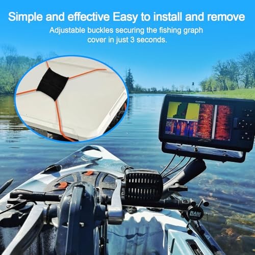 Thickened Fishing Finder Cover Straps - Adjustable Bungee - Green