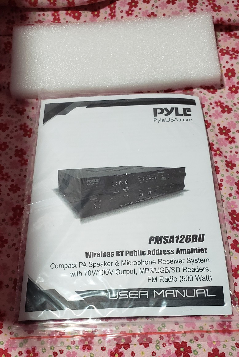 Pyle Wireless Bluetooth Public Address Amplifier Receiver System 500W PMSA126BU