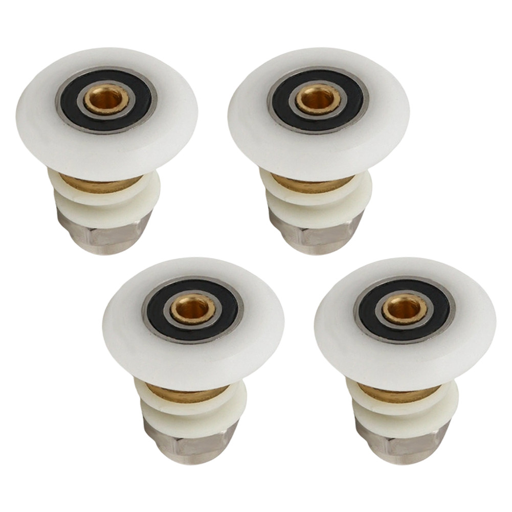 Replacement Shower Door Rollers 4 pcs White 32.5x20mm Low Friction Nylon