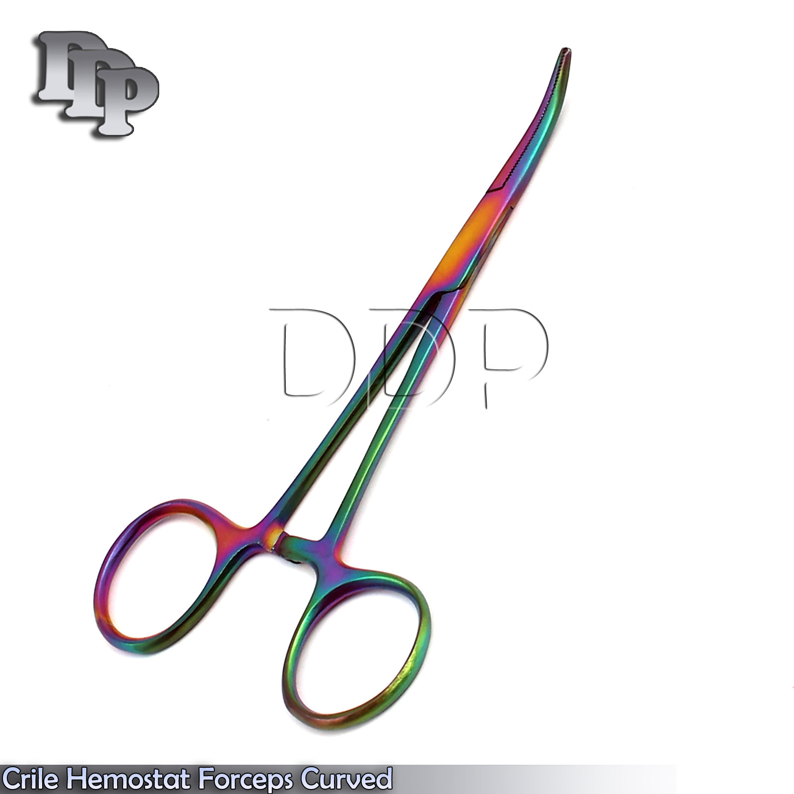 Multi Color Rainbow CRILE HEMOSTAT Forceps 6.25" Curved Stainless Steel
