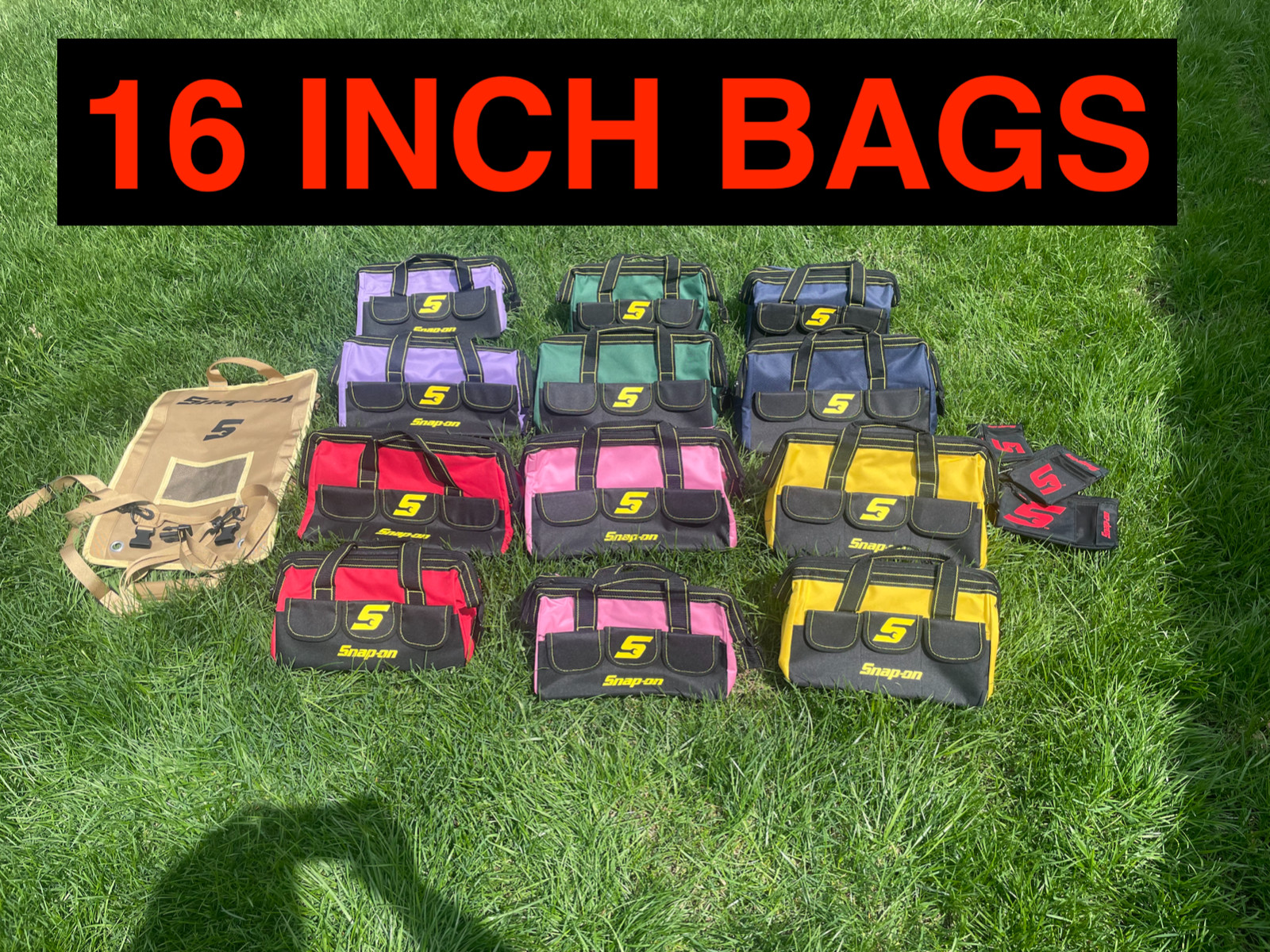 Snap Tool Bag (16 Inch) (SINGLE BAG) OR Packs mechanic Racing American CAR