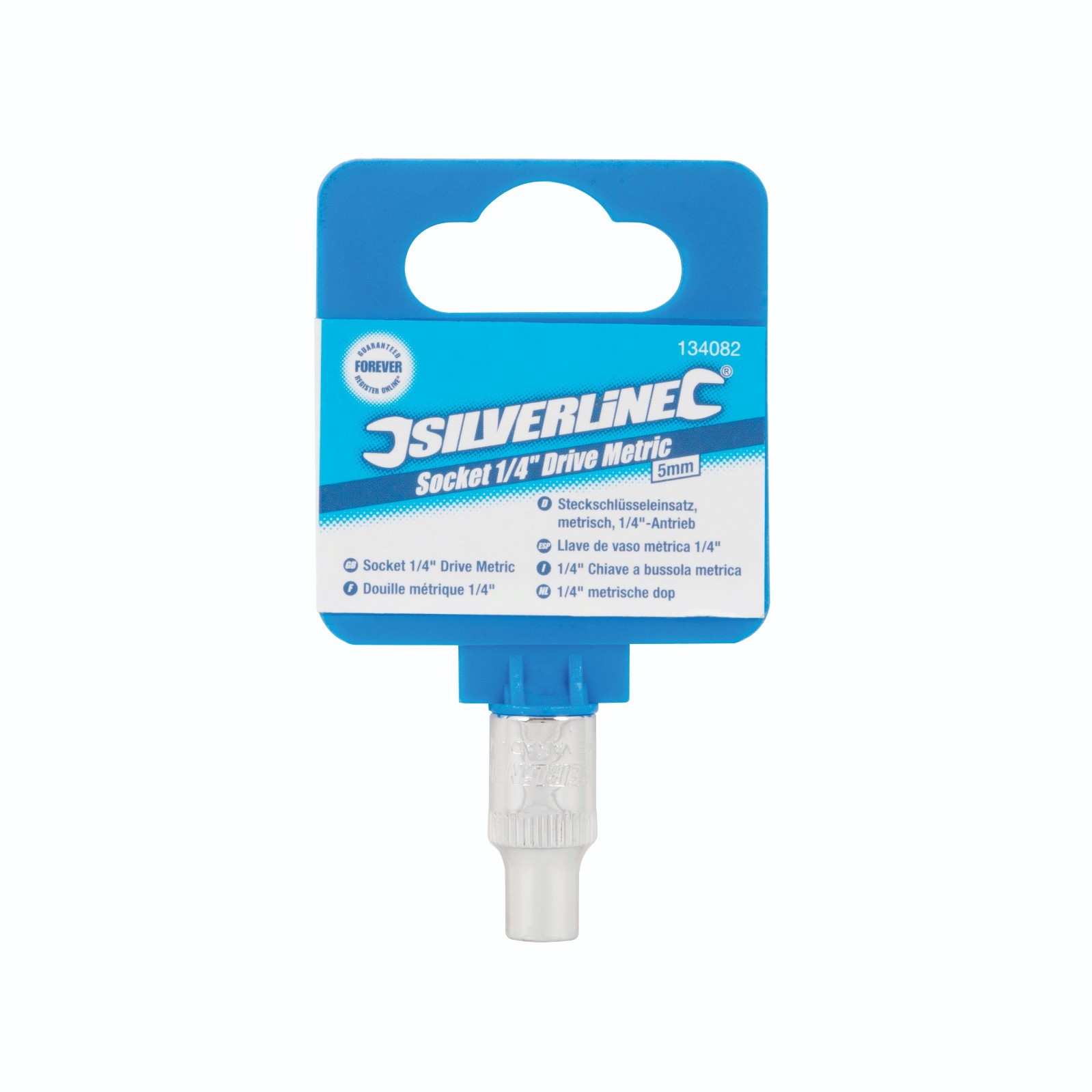 5mm 6 Point Socket 1/4" Drive Metric 134082 Silverline Mechanical Engineering