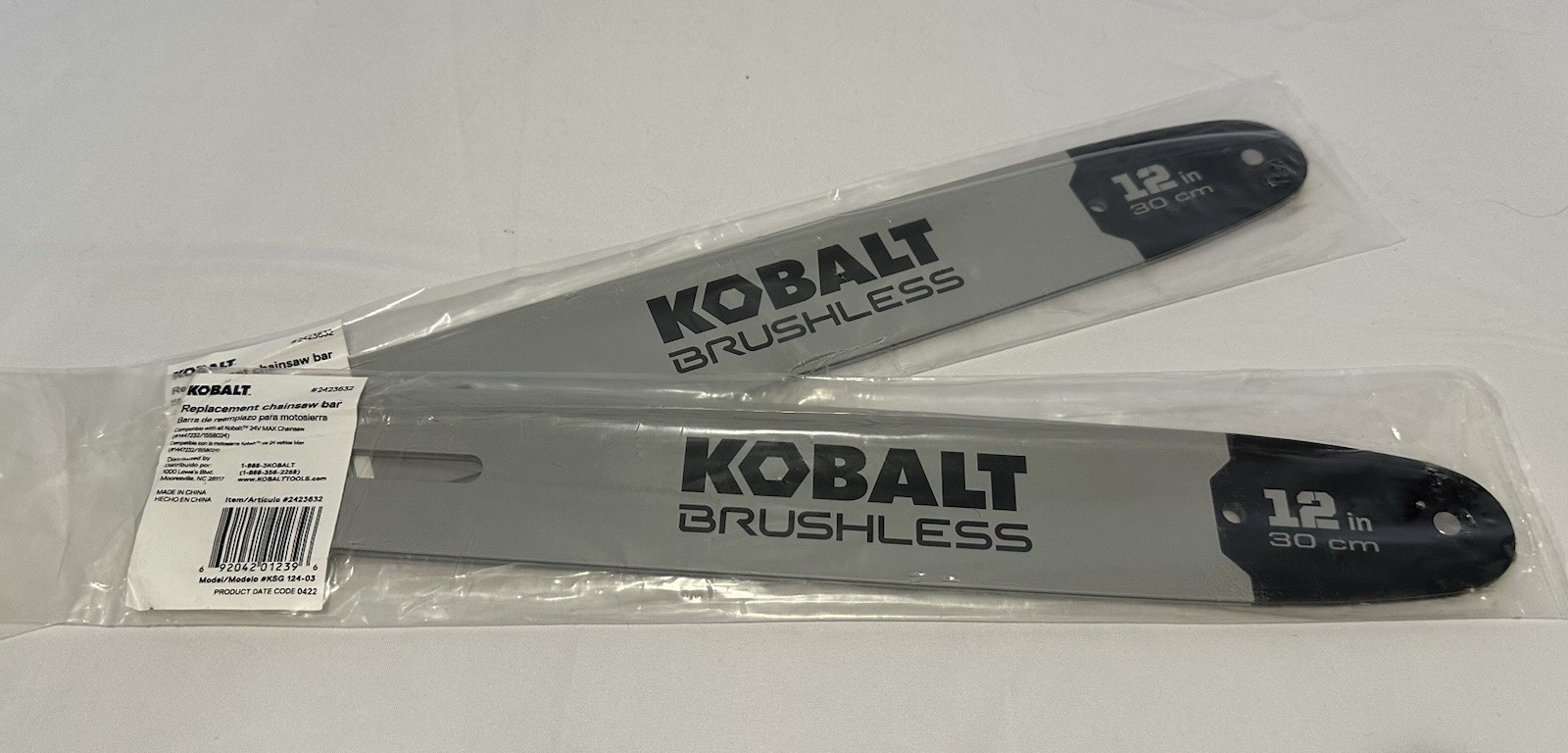 2 PACK - Kobalt 12" Chainsaw Bar - Model #KSG 124-03 - NEW
