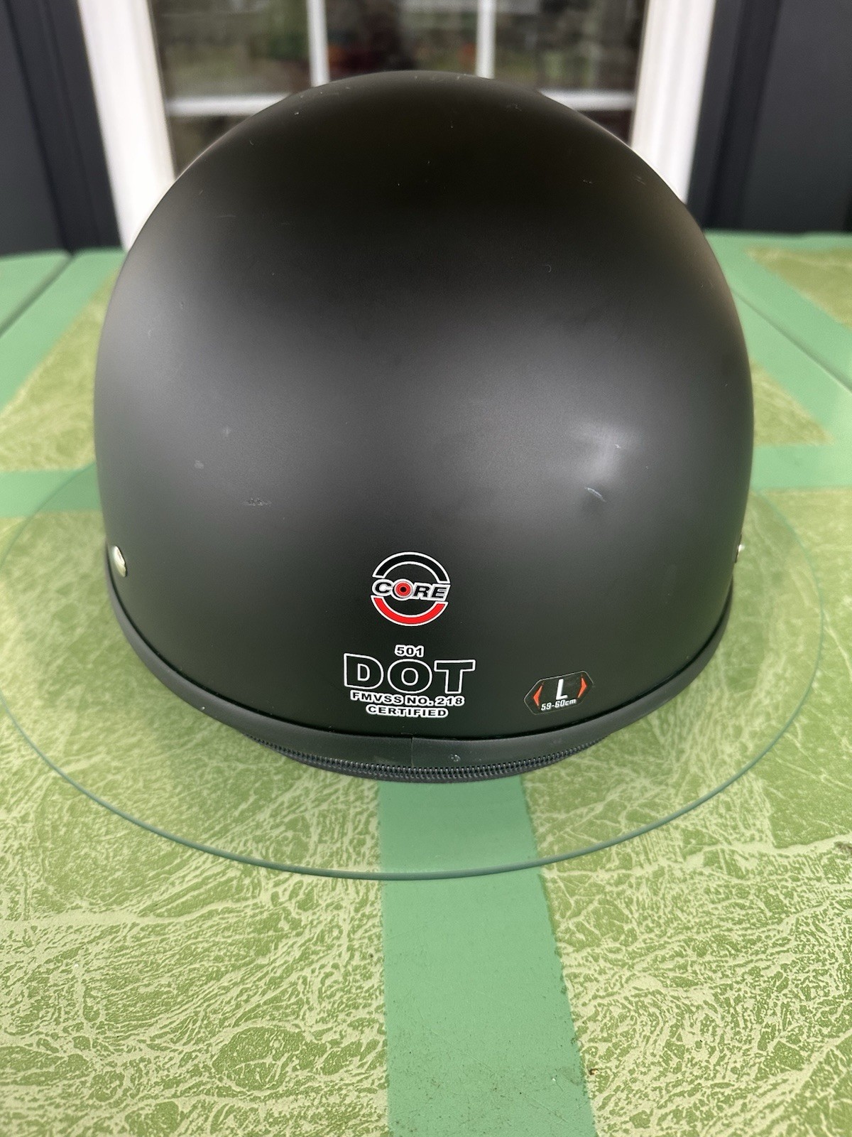 Core Cruiser-X Half Helmet (Black Medium) DOT Certified
